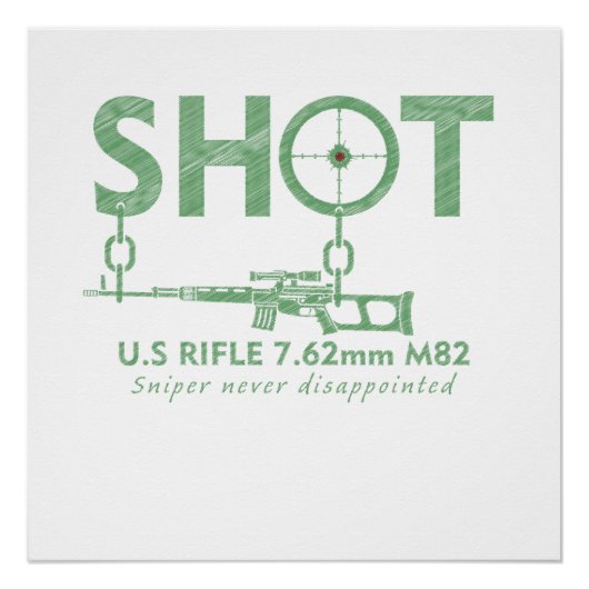 Sniper Rifle 7.62 M82 軍隊 ポスター (正面)