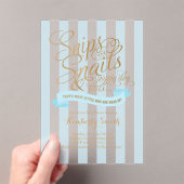 Snips and Snails Baby Boy Baby Shower Invitation アクリル招待状 (インサイチュ (ポータブル))