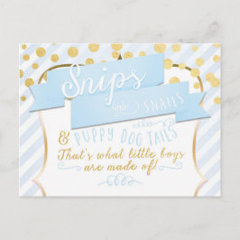 Snips & Snails少年の発表フォトポストカード 案内ポストカード