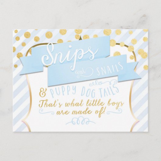 Snips & Snails少年の発表フォトポストカード 案内ポストカード (正面)