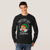 Snitches Get Stitches Elf On Shelf Kids Tシャツ (正面フル)