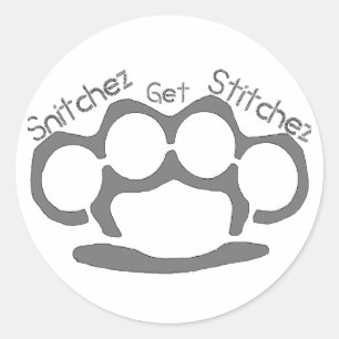 SnitchezはStitchezのステッカーを得ます ラウンドシール