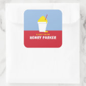 SNOBALL （赤） スクエアシール (バッグ)