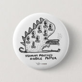 Snodのラット: 言われたHoodle Popperを蒸気を発すること 缶バッジ (正面)