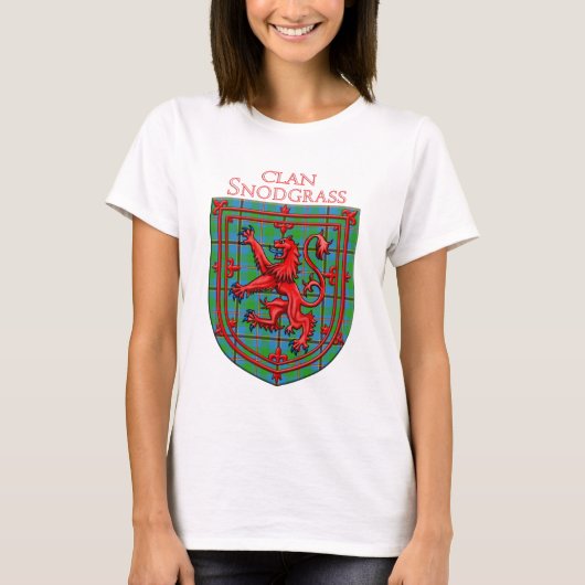 Snodgrass Tartan Scottish Plaid Lion Rampant Tシャツ (正面)