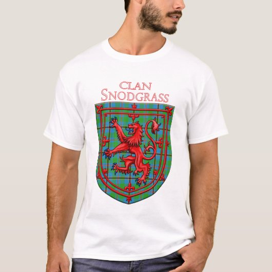 Snodgrass Tartan Scottish Plaid Lion Rampant Tシャツ (正面)