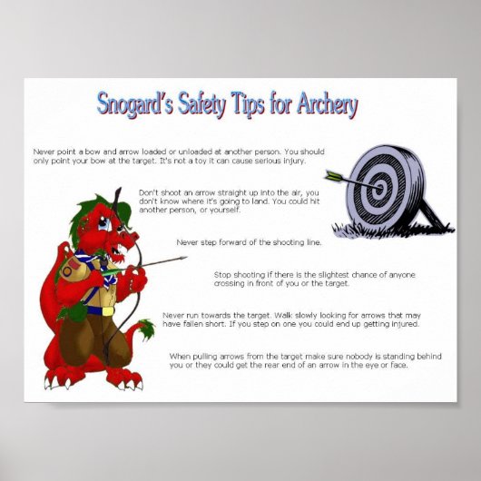 Snogard's Safety Tips for Archery ポスター (正面)
