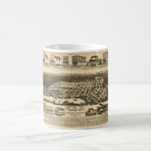 Snohomish、ワシントン州(1890年)の鳥目の眺め コーヒーマグカップ
