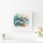 Snook 100924AREF118 - Watercolor スクエア壁時計 (ホーム)