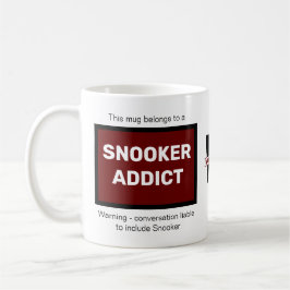 Snooker Addictあなたの名前を追加Monogramイニシャル コーヒーマグカップ