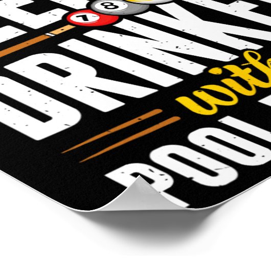 Snooker Beer Drinker With Pool Problem Pool Player ポスター (角)