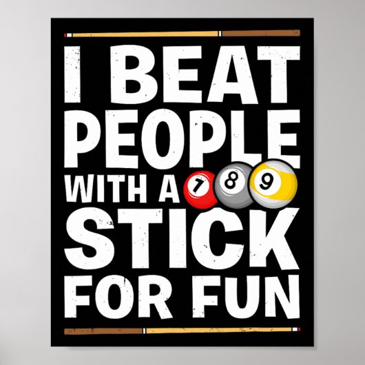 Snooker Game Beat People With A Stick Pool Players ポスター (正面)