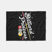 Snooker Game Billiard Princess Pool Players Billia フリースブランケット (正面(横))