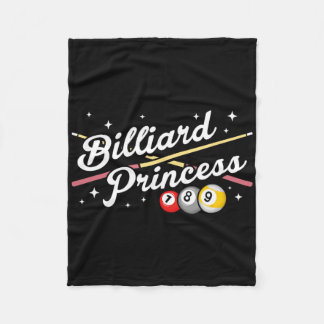 Snooker Game Billiard Princess Pool Players Billia フリースブランケット