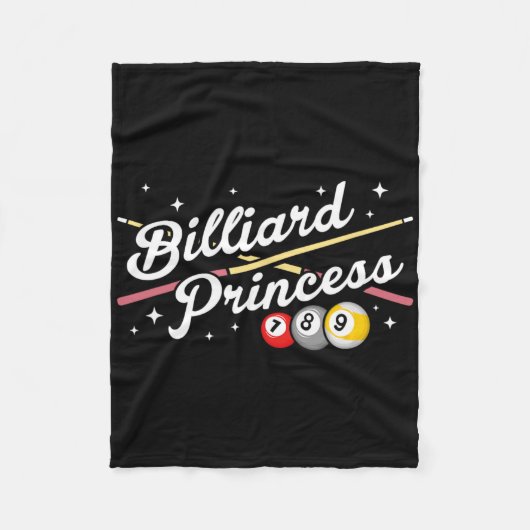 Snooker Game Billiard Princess Pool Players Billia フリースブランケット (正面)