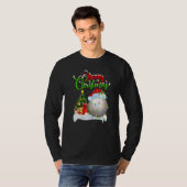 Snooker Sports  Xmas Decoration Santa Snooker Chri Tシャツ (正面フル)