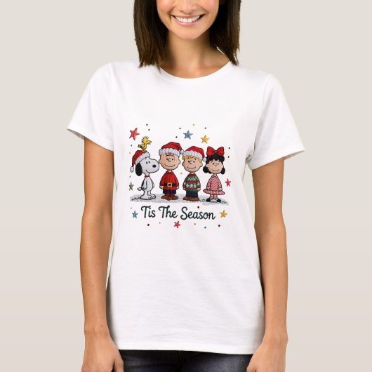 Snoopy Christmas, Tis The Season , Christmas Tシャツ (正面)