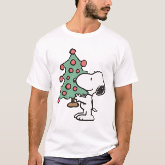 snoopy christmas tree tシャツ