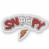SnOOpY Motorcycle Sticker シール (正面)