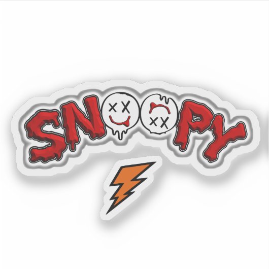 SnOOpY Motorcycle Sticker シール (正面)