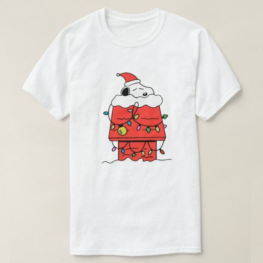 snoopy sleeping on winter tシャツ (デザイン正面)