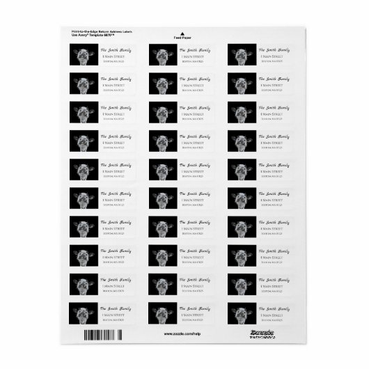 Snoot Boop, Animal Return Address ラベル (フルシート)