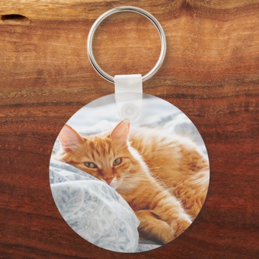 Snoozing Kitten Keychain キーホルダー (正面)