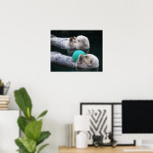 Snoozing Sea Otters Photographic ポスター (ホームオフィス)