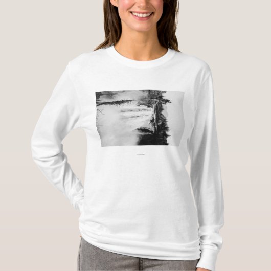 Snoqualmieの滝およびロッジ、ワシントン州Photograp Tシャツ (正面)
