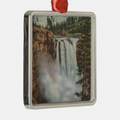 Snoqualmieの滝、WA -上の滝の眺め メタルオーナメント (右)