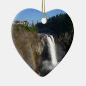 Snoqualmieはワシントン州下ります セラミックオーナメント (右)