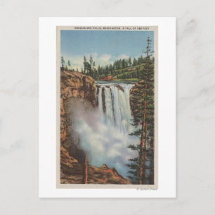 Snoqualmie滝, WA – トップの滝の表示 ポストカード