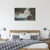 Snoqualmie滝, WA – 下部の滝の表示 キャンバスプリント (インサイチュ (寝室))