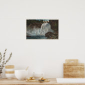 Snoqualmie滝, WA – 下部の滝の表示 ポスター (キッチン)