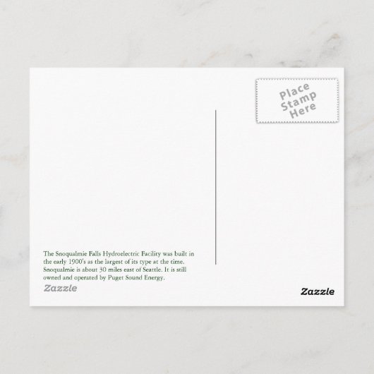 Snoqualmie秋はがき ポストカード (裏面)