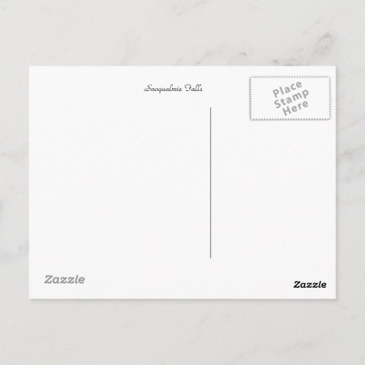 Snoqualmie秋葉書 ポストカード (裏面)