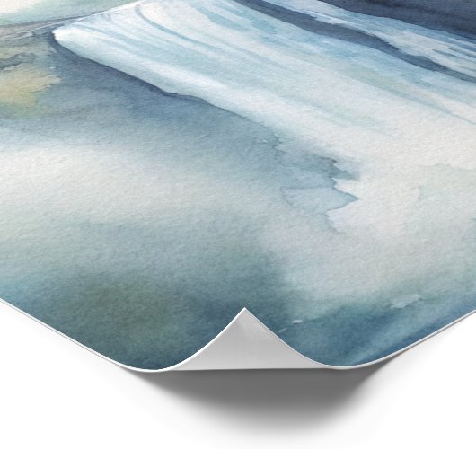 Snoqualmie秋、WA水色絵を描の ポスター (角)