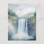 Snoqualmie秋、WA水色絵を描の ポストカード (正面)