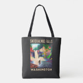 Snoqualmie Fallsワシントンシャツサスカッチ トートバッグ (裏面)