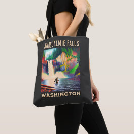 Snoqualmie Fallsワシントンシャツサスカッチ トートバッグ