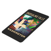 Snoqualmie Fallsワシントンシャツサスカッチ マグネット (左側)