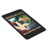 Snoqualmie Fallsワシントンシャツサスカッチ マグネット (右側)