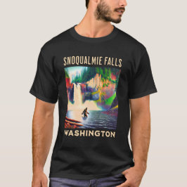 Snoqualmie Fallsワシントンシャツサスカッチ Tシャツ