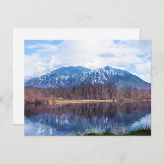 Snoqualmie lake reflection ポストカード (正面/裏面)