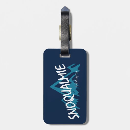 Snoqualmie Washington Mountains ラゲッジタグ (裏面縦)