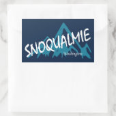 Snoqualmie Washington Mountains 長方形シール (バッグ)