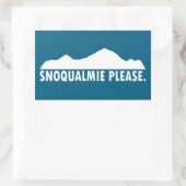 Snoqualmie Washington Please 長方形シール (バッグ)