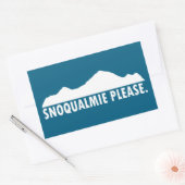 Snoqualmie Washington Please 長方形シール (封筒)