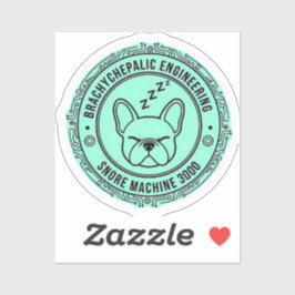 Snore Machine 3000 French Bulldog Tech Funny Dog シール