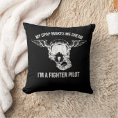 Snoring Cpap As A Fighter Pilot Mask Funny  クッション (ブランケット)